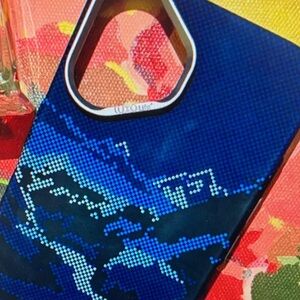 Loopy Case Navy Pixel Art Phone Case